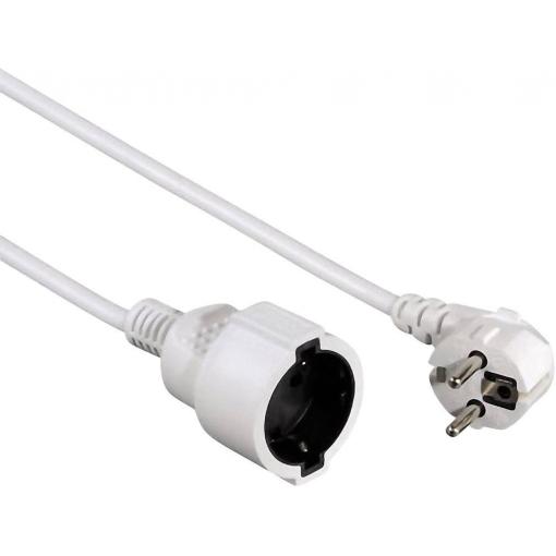 Hama 00047866 napájecí prodlužovací kabel, bílá, 5 m