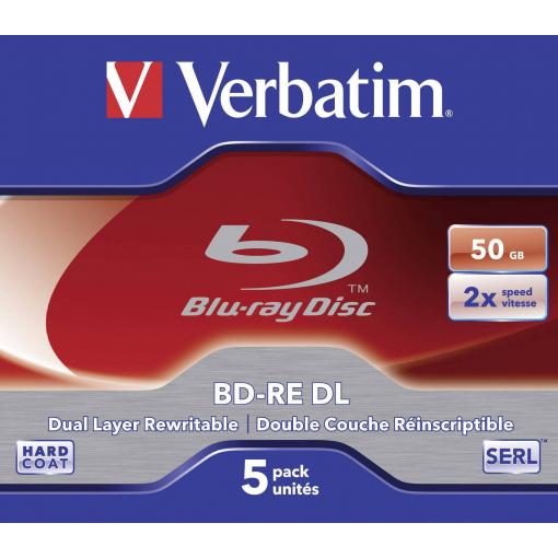 Verbatim 43760 Blu-ray BD-RE DL 50 GB 5 ks Jewelcase přepisovatelné