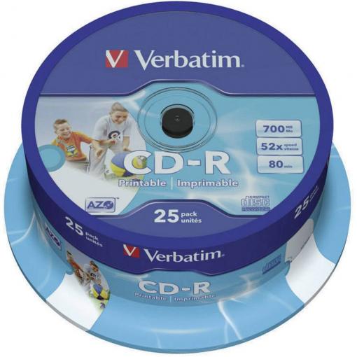Verbatim 43439 CR-R 700 MB 25 ks vřeteno s potiskem