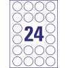 Avery-Zweckform L7780-25 Fóliové etikety Ø 40 mm poylesterová fólie transparentní 600 ks trvalé barevná laserová tiskárna, laserová tiskárna, ruční popis