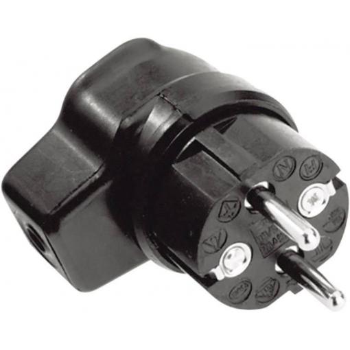 Kalthoff 919171 úhlová zástrčka SchuKo guma 250 V černá IP44