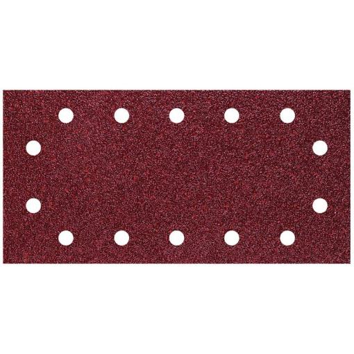 Wolfcraft 3184000 brusný papír na suchý zip, s otvory Zrnitost 80 (d x š) 230 mm x 115 mm 5 ks