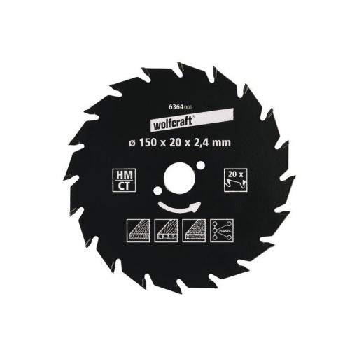 Wolfcraft 6373000 tvrdokovový pilový kotouč 184 x 16 mm Počet zubů (na palec): 22 1 ks