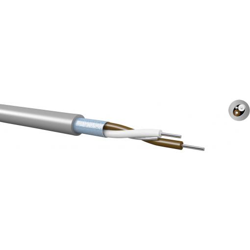 Kabeltronik 690205100 spojovací drát Yv0(St)Y 2 x 0.50 mm² + 2 x 0.50 mm² šedá metrové zboží