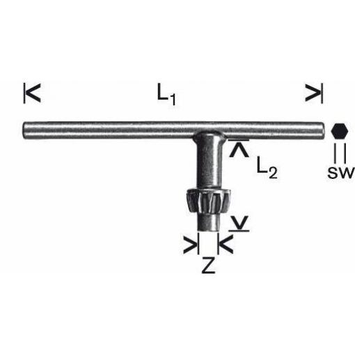 Náhradní kličky ke sklíčidlům s ozubeným věncem - ZS14, B, 60 mm, 30 mm, 6 mm Bosch Accessories 1607950042