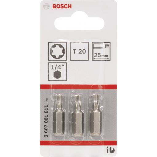 Bosch Accessories 2607001611 bit ITX T 20 extra tvrdé C 6.3 3 ks