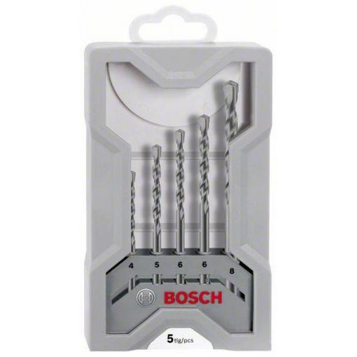 Bosch Accessories CYL-3 2607017080 tvrdý kov sada vrtáku do betonu 5dílná 4 mm, 5 mm, 6 mm, 6 mm, 8 mm válcová stopka 1 sada