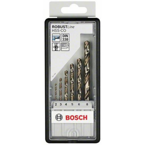 Bosch Accessories 2607019924 HSS sada spirálových vrtáku do kovu 6dílná 2 mm, 3 mm, 4 mm, 5 mm, 6 mm, 8 mm Cobalt DIN 338 válcová stopka 1 sada