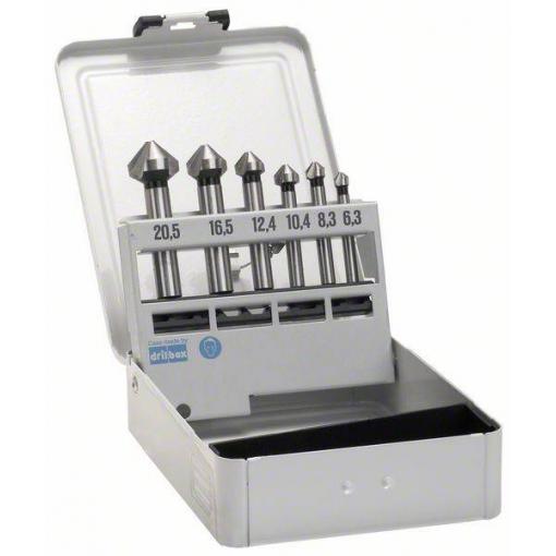 Bosch Accessories 2608597527 sada záhlubníků 6dílná 6.3 mm, 8.3 mm, 10.4 mm, 12.4 mm, 16.5 mm, 20.5 mm HSS válcová stopka 1 sada