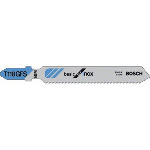 Bosch Accessories 2608636496 Pilový plátek do kmitací pily T 118 GFS - Basic for Inox 5 ks