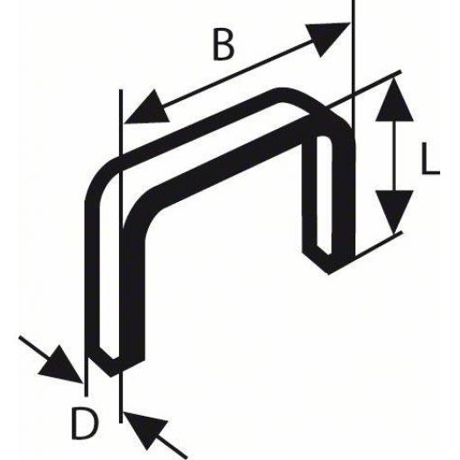 Bosch Accessories 2609200211 svorky z jemného drátu Typ 53 5000 ks Rozměry (d x š) 10 mm x 11.4 mm