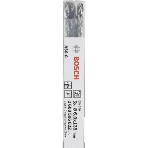 Bosch Accessories 2608596828 HSS kovový spirálový vrták 8.5 mm Celková délka 165 mm broušený DIN 340 válcová stopka 5 ks