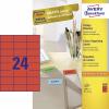 Avery-Zweckform 3448 univerzální etikety 70 x 37 mm papír červená 2400 ks trvalé inkoustová tiskárna, laserová tiskárna, barevná laserová tiskárna, kopírka
