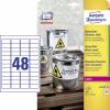 Avery-Zweckform L4778-20 45.7 x 21.2 mm poylesterová fólie bílá 960 ks trvalé Fóliové etikety