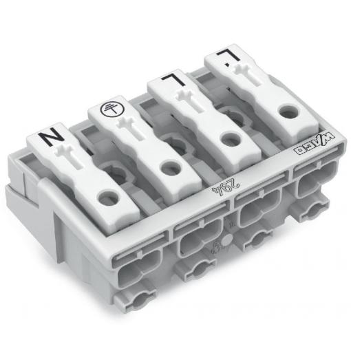 přístrojová svorka Tuhost (příčný řez): 0.5-1.5 mm² Pólů: 4 WAGO 294-4014 500 ks bílá