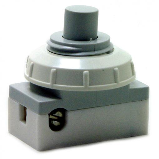 Spínač vestavný 2A 250V šroubový šedý matice bílá 3274-01824  EAS0521
