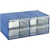 Organizér na součástky KOD120-4, stohovací, 204 × 370 × 160 mm