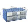 Organizér na součástky KOD120-4, stohovací, 204 × 370 × 160 mm