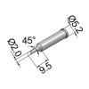 Ersa 0102ADLF20 pájecí hrot zkosený Velikost hrotů 2 mm Obsah 1 ks