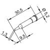 Ersa 0102ADLF20 pájecí hrot zkosený Velikost hrotů 2 mm Obsah 1 ks