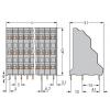 WAGO 737-112 Třípatrové svorky 2.50 mm² Pólů 36 šedá 16 ks