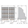 WAGO 737-212 Třípatrové svorky 2.50 mm² Pólů 36 šedá 16 ks