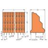 WAGO 737-308 Třípatrové svorky 2.50 mm² Pólů 24 oranžová 24 ks