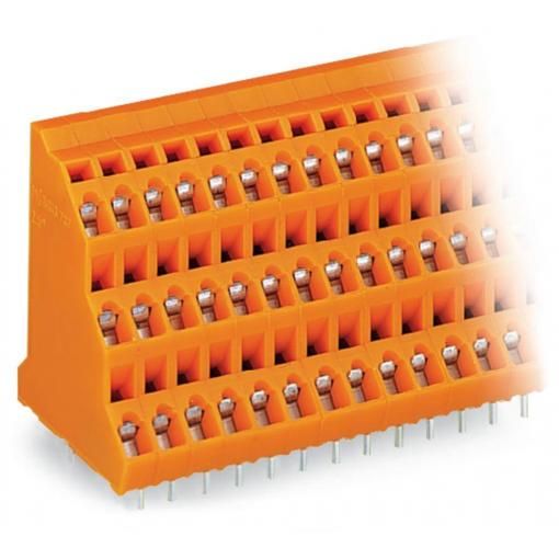 WAGO 737-406 Třípatrové svorky 2.50 mm² Pólů 18 oranžová 32 ks