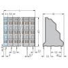 WAGO 737-503 Třípatrové svorky 2.50 mm² Pólů 9 šedá 48 ks