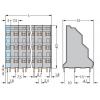 WAGO 737-553 Třípatrové svorky 2.50 mm² Pólů 9 šedá 48 ks