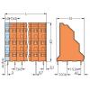 WAGO 737-602 Třípatrové svorky 2.50 mm² Pólů 6 oranžová 76 ks