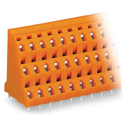 WAGO 737-608 Třípatrové svorky 2.50 mm² Pólů 24 oranžová 16 ks
