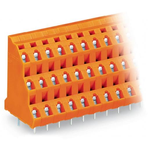 WAGO 737-654 Třípatrové svorky 2.50 mm² Pólů 12 oranžová 36 ks