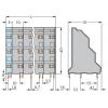 WAGO 737-753 Třípatrové svorky 2.50 mm² Pólů 9 šedá 40 ks