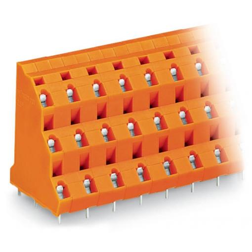 WAGO 737-812 Třípatrové svorky 2.50 mm² Pólů 36 oranžová 8 ks