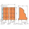 WAGO 737-853 Třípatrové svorky 2.50 mm² Pólů 9 oranžová 40 ks