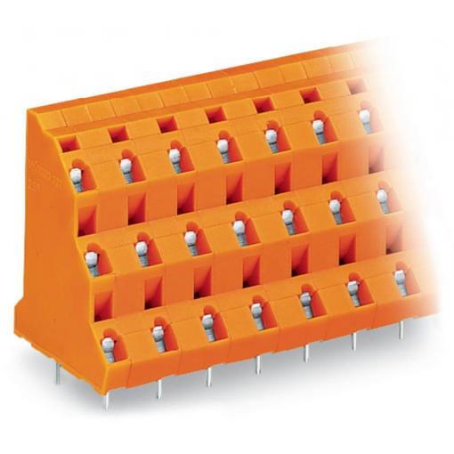 WAGO 737-853 Třípatrové svorky 2.50 mm² Pólů 9 oranžová 40 ks