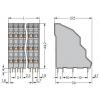 WAGO 738-203 Čtyřpatrové svorky 2.50 mm² Pólů 12 šedá 48 ks