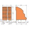 WAGO 738-408 Čtyřpatrové svorky 2.50 mm² Pólů 32 oranžová 18 ks