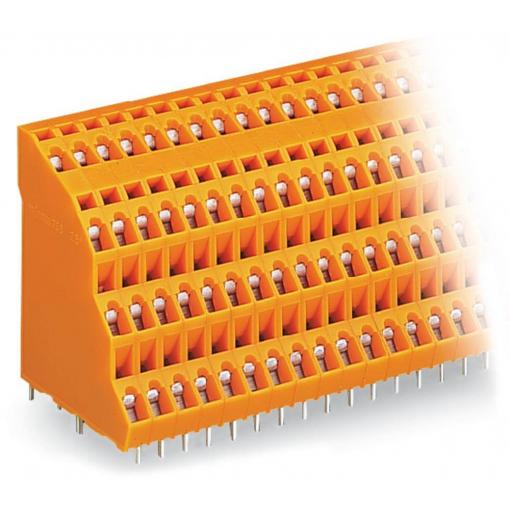 WAGO 738-412 Čtyřpatrové svorky 2.50 mm² Pólů 48 oranžová 12 ks