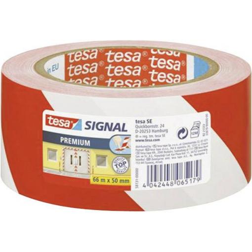 tesa PREMIUM 58131-00000-01 značicí páska tesa® SIGNAL červená, bílá (d x š) 66 m x 50 mm 1 ks