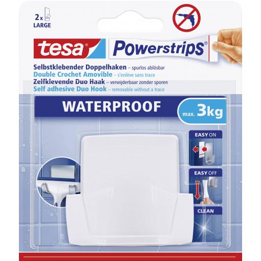 tesa POWERSTRIPS® Waterproof Diohaken bílá Množství: 1 ks