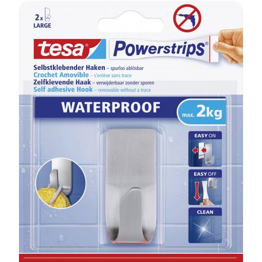 tesa POWERSTRIPS® Voděodolný háček kov Množství: 1 ks