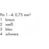 WAGO datový zástrčkový konektor pro senzory - aktory, upravený, 756-3106/040-003, piny: 4, 30.00 cm, 1 ks