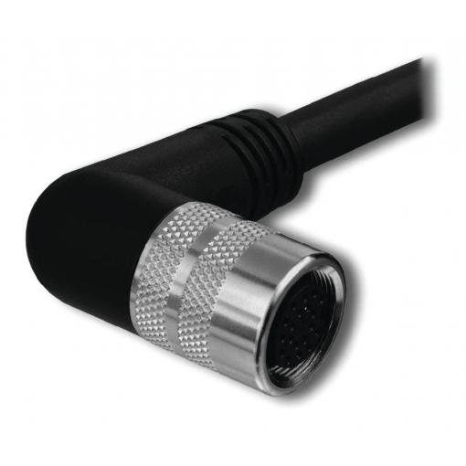 WAGO upravený zástrčkový konektor pro senzory - aktory, 756-3206/140-100, piny: 12, 10.00 m, 1 ks