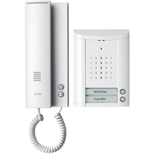 Ritto by Schneider Entravox kabelový domovní telefon kompletní sada, pro 2 rodiny, bílá, 1841270