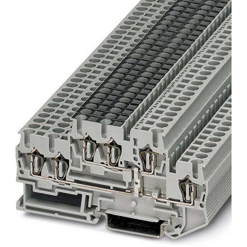 Phoenix Contact STTB 2,5-TWIN-PV 3038545 řadová svorka průchodky Pólů: 6 0.08 mm² 2.5 mm² šedá 50 ks