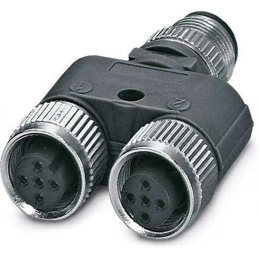 Phoenix Contact SAC-3P-M12Y/2XM12FS B PE S21BK rozdělovač a adaptér pro senzory - aktory , 1527618, piny: 4, 5 ks