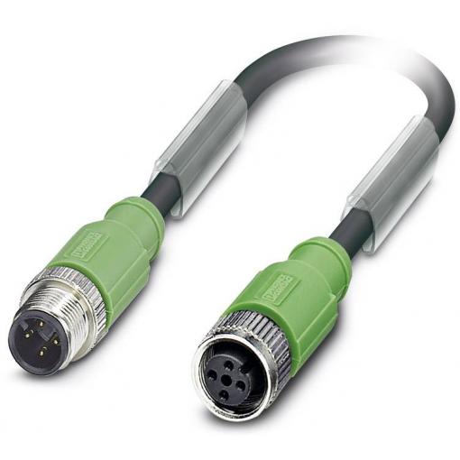 Phoenix Contact SAC-4P-M12MS/ 0,6-PUR/M12FS SH upravený zástrčkový konektor pro senzory - aktory, 1500855, piny: 4, 0.60 m, 1 ks