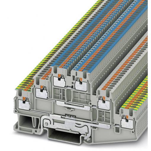 Phoenix Contact 3213755 trojitá svorka ochranného vodiče 3.5 mm rychlé připojení šedá 50 ks
